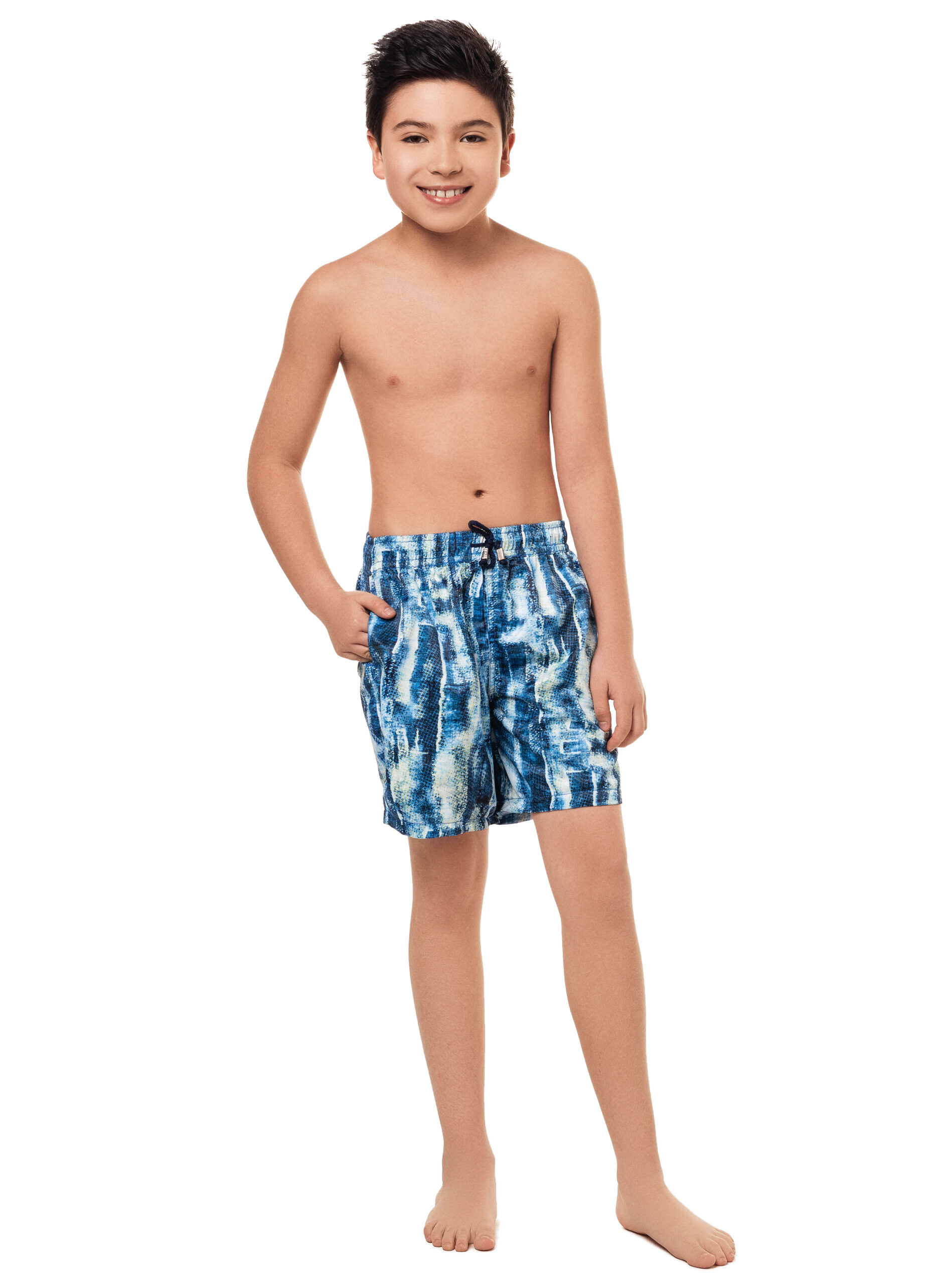 Brush Strokes Kids Beach Short - Mali Swimwear